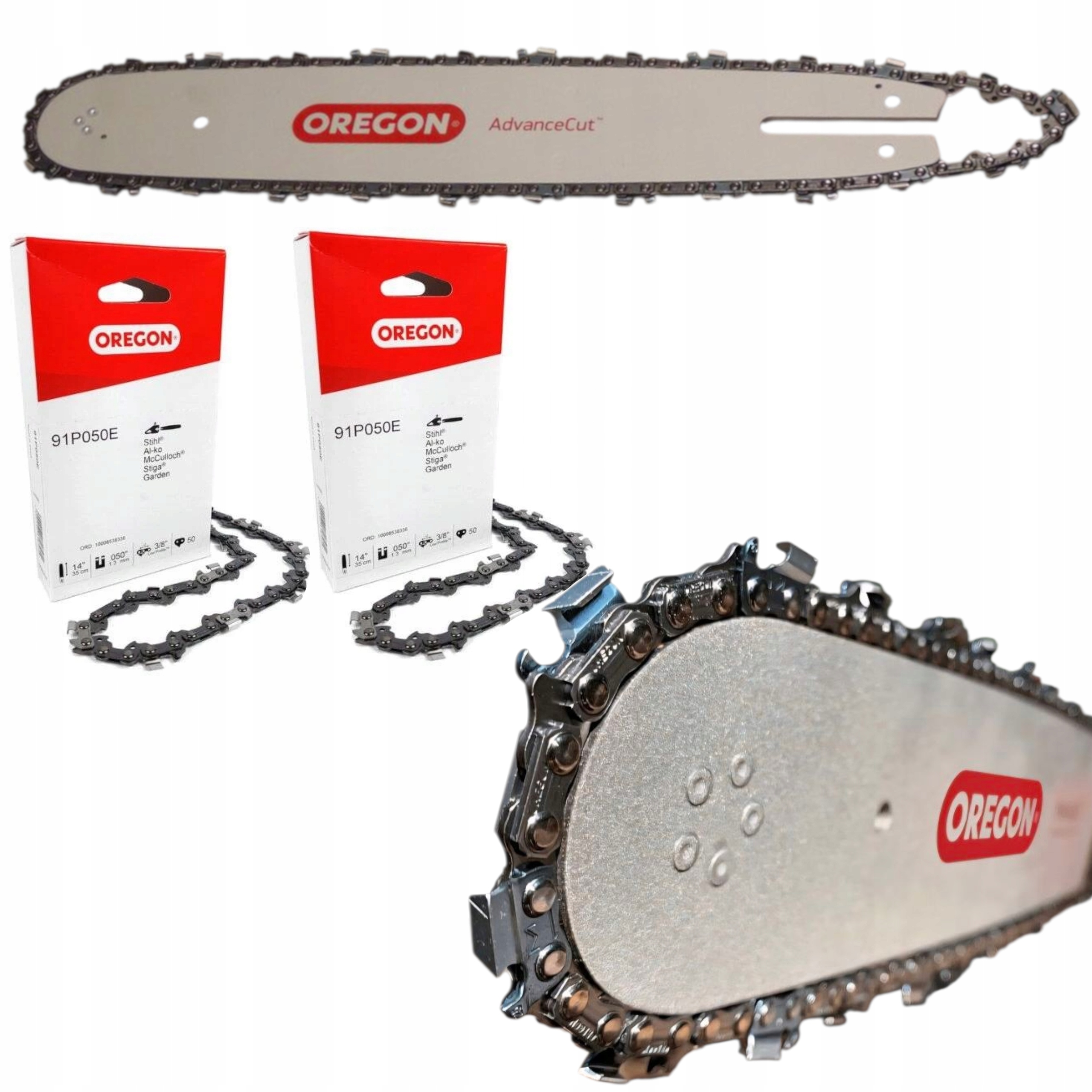 Lišta Oregon 14'' 35 cm s 2 reťazami 50 článkov 3/8'' 1,3 mm